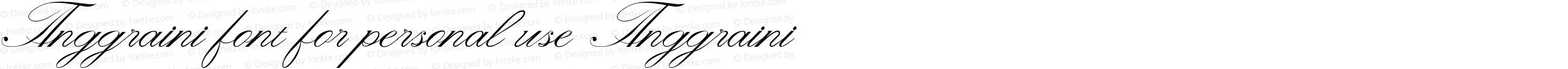 Anggraini font for personal use Anggraini