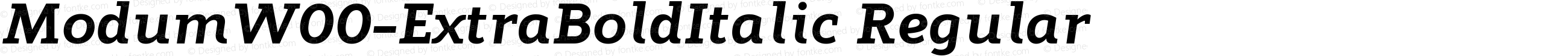 Modum W00 ExtraBold Italic