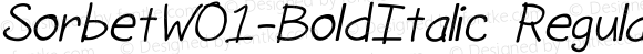 Sorbet W01 Bold Italic