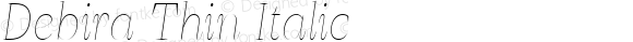 Debira Thin Italic