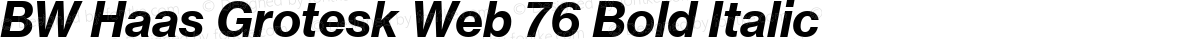 BW Haas Grotesk Web 76 Bold Italic