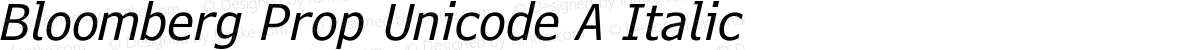 Bloomberg Prop Unicode A Italic