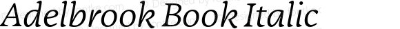 Adelbrook Book Italic