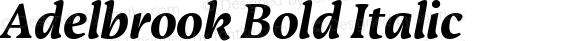 Adelbrook Bold Italic