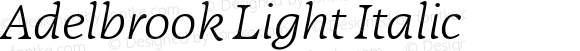 Adelbrook Light Italic