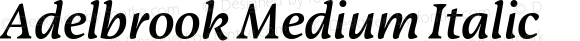 Adelbrook Medium Italic