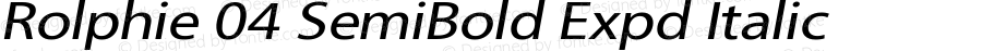 Rolphie SemiBold Expd Italic