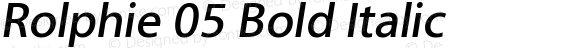 Rolphie 05 Bold Italic
