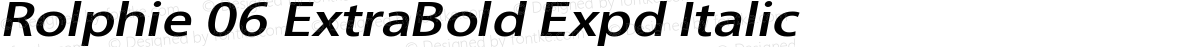 Rolphie 06 ExtraBold Expd Italic