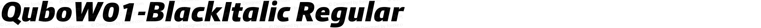 QuboW01-BlackItalic Regular