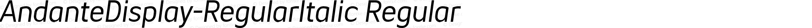 AndanteDisplay-RegularItalic Regular