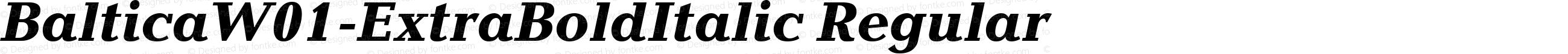 Baltica W01 ExtraBold Italic