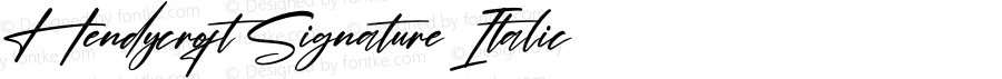 Hendycroft Signature Italic