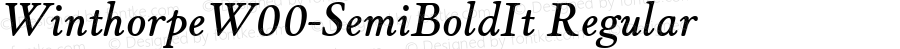 Winthorpe W00 SemiBold Italic