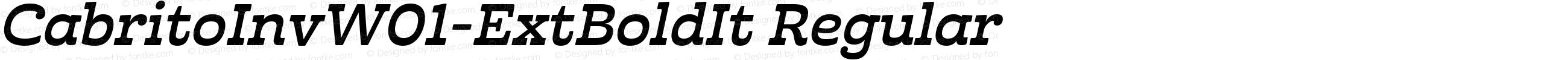 Cabrito Inv W01 Ext Bold Italic