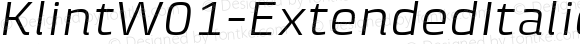 Klint W01 Extended Italic
