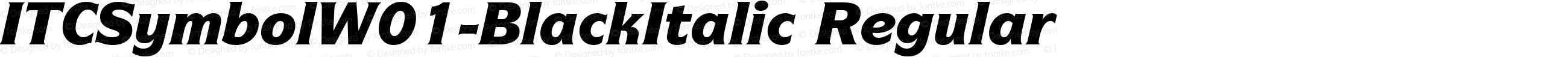 ITCSymbolW01-BlackItalic Regular