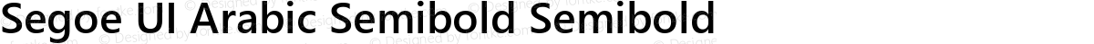 Segoe UI Arabic Semibold Semibold