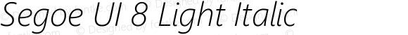 Segoe UI 8 Light Italic