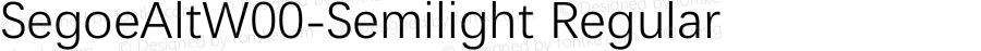 SegoeAltW00-Semilight Regular Version 1.00