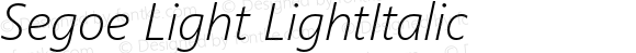 Segoe Light Italic