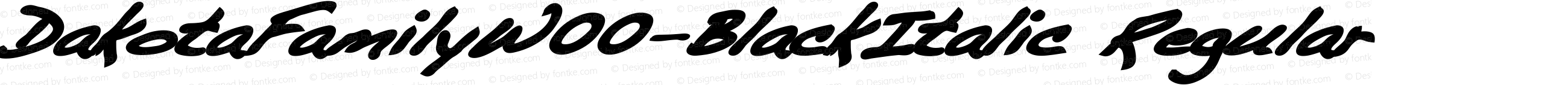 Dakota Family W00 Black Italic