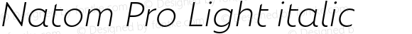 Natom Pro Light italic