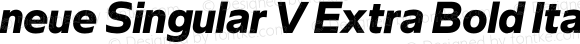 neue Singular V Extra Bold Italic