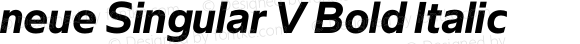 neue Singular V Bold Italic
