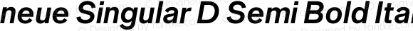 neue Singular D Semi Bold Italic