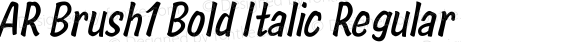 AR Brush1 Bold Italic Regular Version 2.10