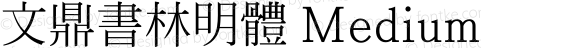 文鼎書林明體 Medium