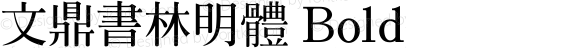 文鼎書林明體 Bold