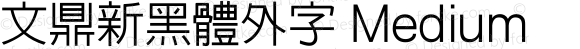 文鼎新黑體外字 Medium