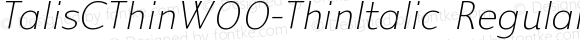 TalisCThinW00-ThinItalic Regular