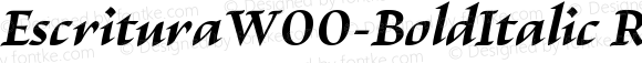 Escritura W00 Bold Italic