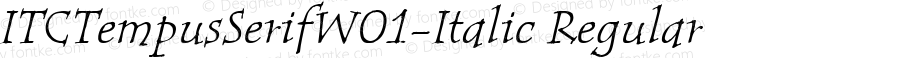 ITC Tempus Serif W01 Italic