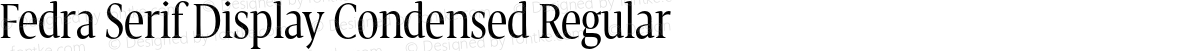 Fedra Serif Display Condensed Regular