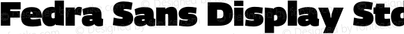 Fedra Sans Display Std Black Version 1.0; 2009