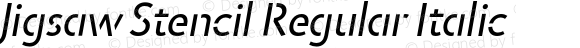 Jigsaw Stencil Regular Italic