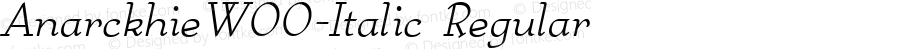 AnarckhieW00-Italic Regular Version 1.40