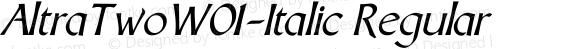 AltraTwoW01-Italic Regular Version 2.20