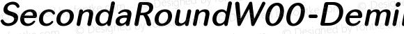 SecondaRoundW00-DemiItalic Regular