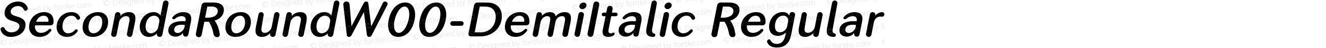 SecondaRoundW00-DemiItalic Regular