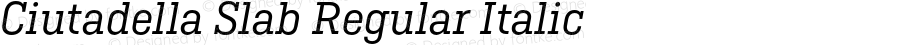 Ciutadella Slab Regular Italic