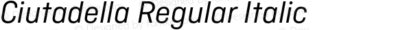 Ciutadella Regular Italic