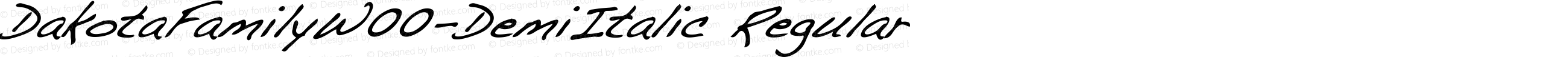 DakotaFamilyW00-DemiItalic Regular