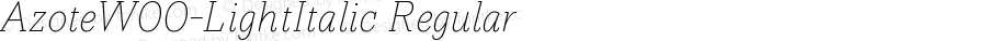 Azote W00 Light Italic