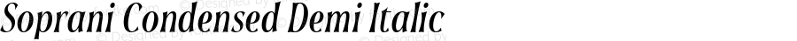 Soprani Condensed Demi Italic