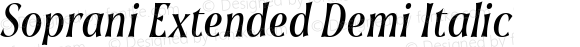 Soprani Extended Demi Italic